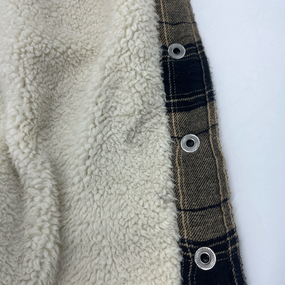 Lucky Brand Tan and Black Plaid Shirt Jacket - Picture 8 of 8